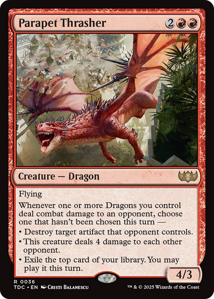 Parapet Thrasher [Tarkir: Dragonstorm Commander] | Shuffle n Cut Hobbies & Games