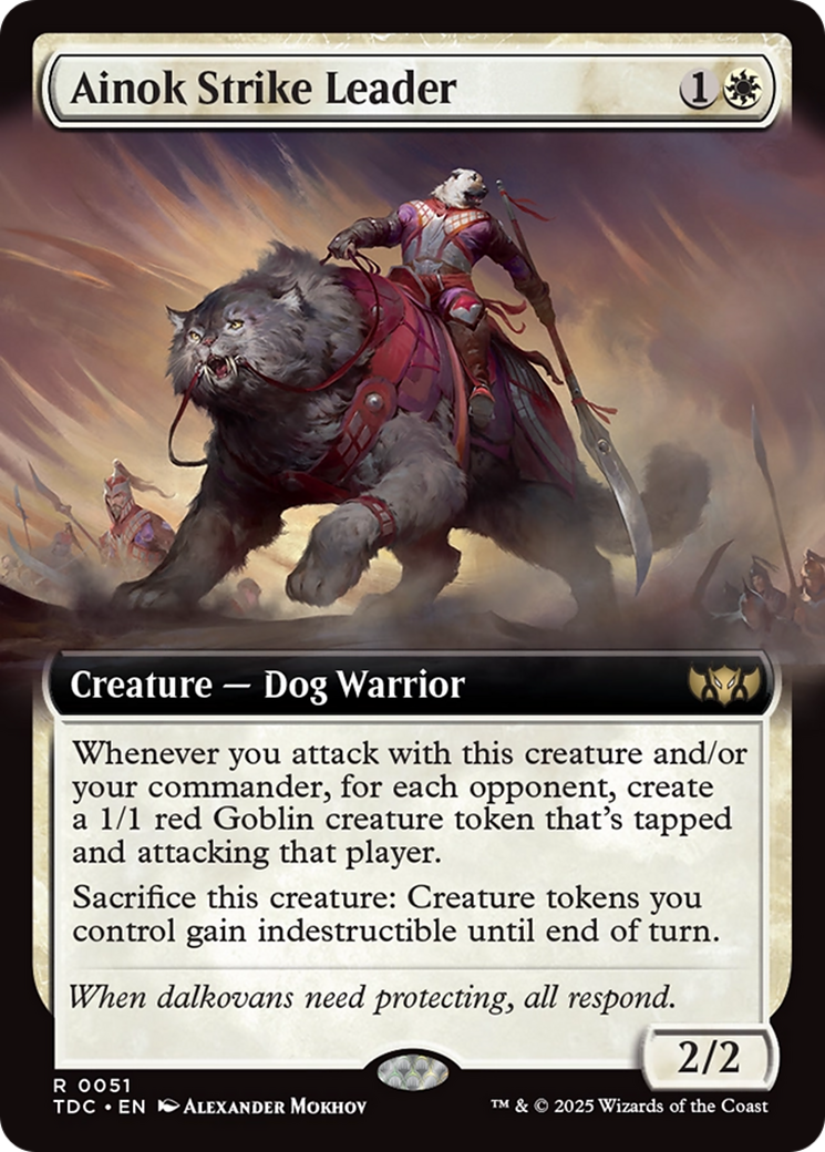 Ainok Strike Leader (Extended Art) [Tarkir: Dragonstorm Commander] | Shuffle n Cut Hobbies & Games