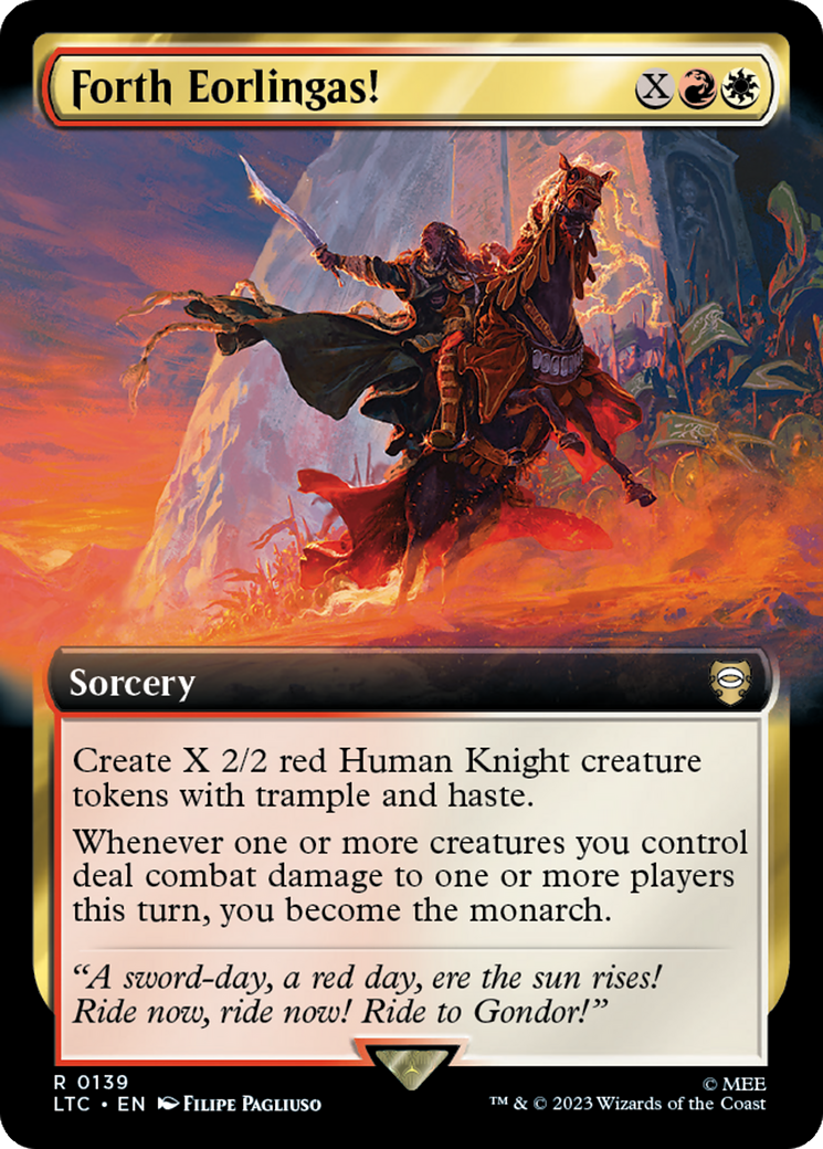 Forth Eorlingas! (Extended Art) [The Lord of the Rings: Tales of Middle-Earth Commander] | Shuffle n Cut Hobbies & Games