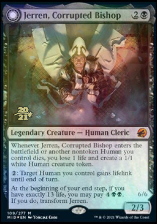 Jerren, Corrupted Bishop // Ormendahl, the Corrupted [Innistrad: Midnight Hunt Prerelease Promos] | Shuffle n Cut Hobbies & Games
