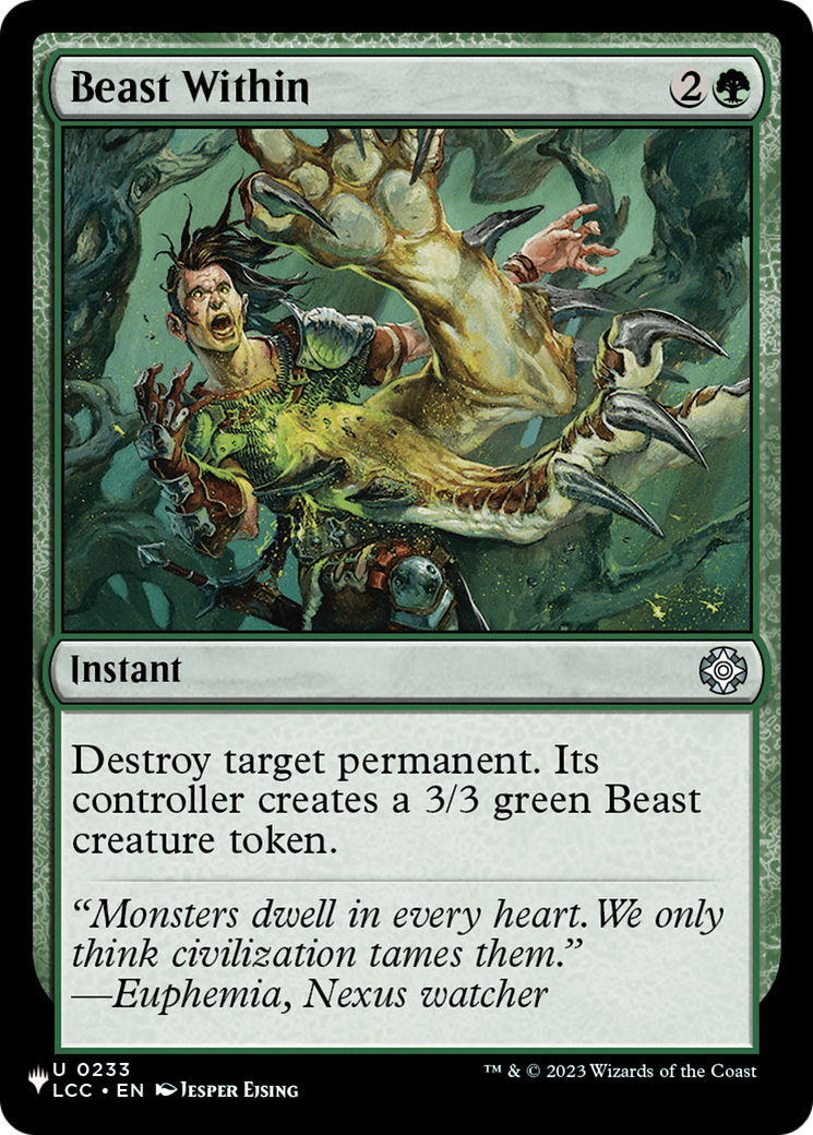 Beast Within (LCC) [The List] | Shuffle n Cut Hobbies & Games