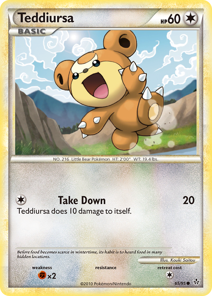 Teddiursa (65/95) [HeartGold & SoulSilver: Unleashed] | Shuffle n Cut Hobbies & Games