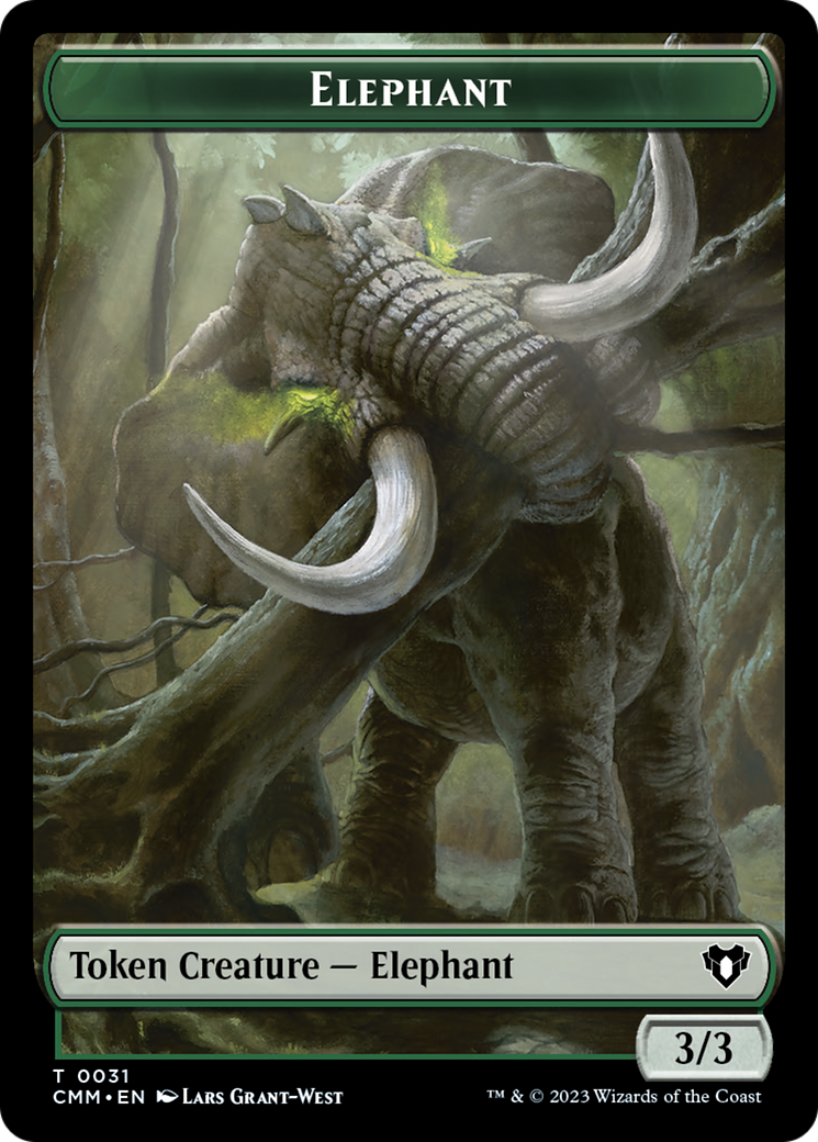 Elephant Token [Commander Masters Tokens] | Shuffle n Cut Hobbies & Games