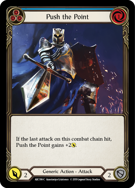 Push the Point (Blue) [ARC190-C] (Arcane Rising)  1st Edition Normal | Shuffle n Cut Hobbies & Games