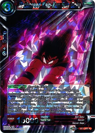 Machspeed Kaio-Ken Son Goku (BT7-005) [Assault of the Saiyans] | Shuffle n Cut Hobbies & Games