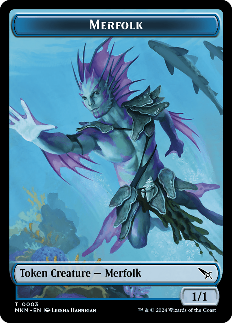 Merfolk Token [Murders at Karlov Manor Tokens] | Shuffle n Cut Hobbies & Games