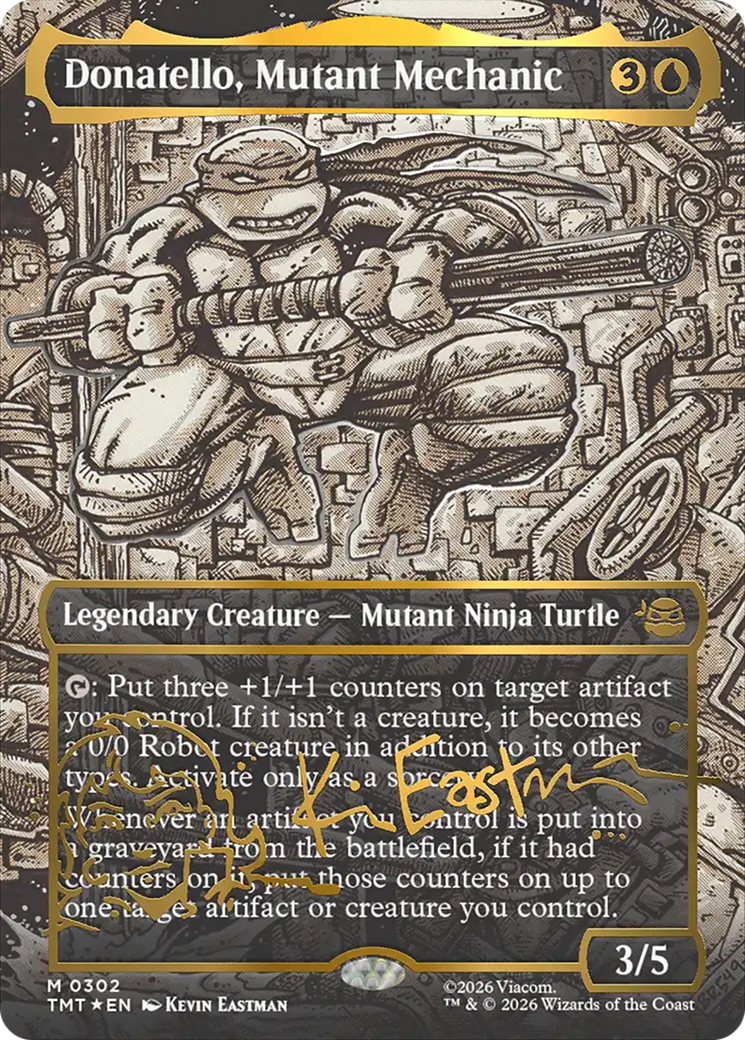 Donatello, Mutant Mechanic (Borderless) (Gold-Stamped Signature) [Teenage Mutant Ninja Turtles] | Shuffle n Cut Hobbies & Games