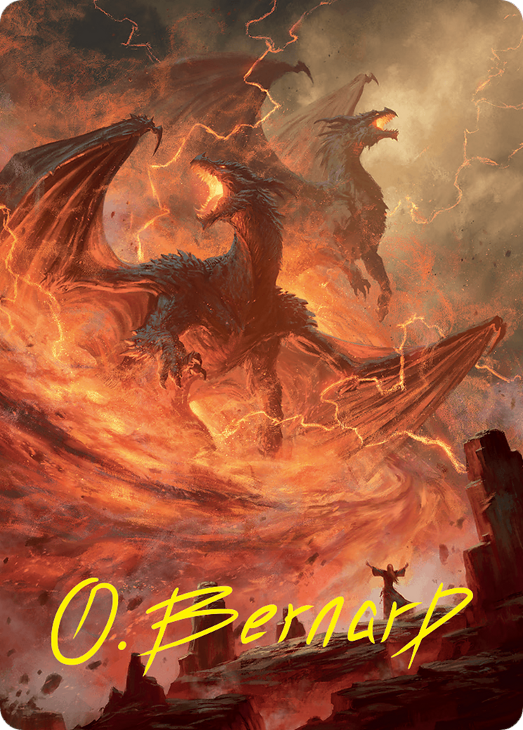 Rite of the Dragoncaller Art Card (38/54) (Gold-Stamped Signature) [Foundations Art Series] | Shuffle n Cut Hobbies & Games