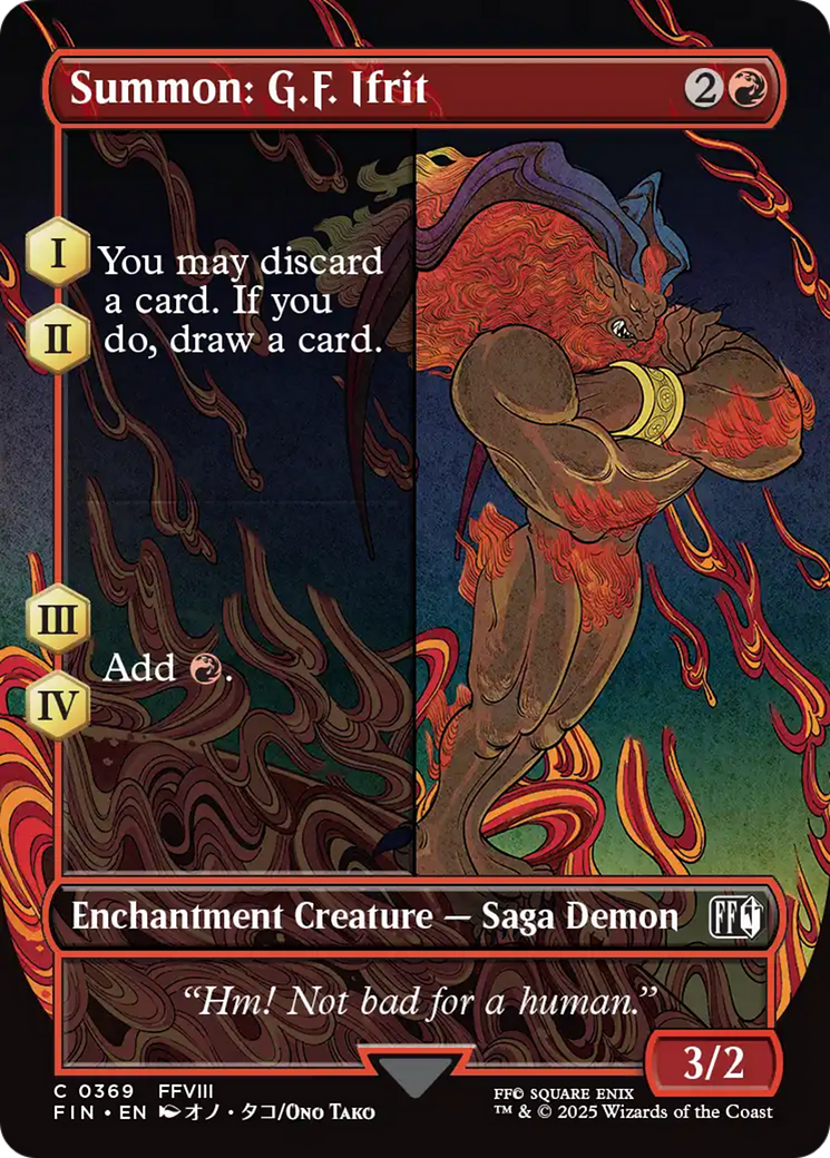 Summon: G.F. Ifrit (Borderless) [FINAL FANTASY] | Shuffle n Cut Hobbies & Games