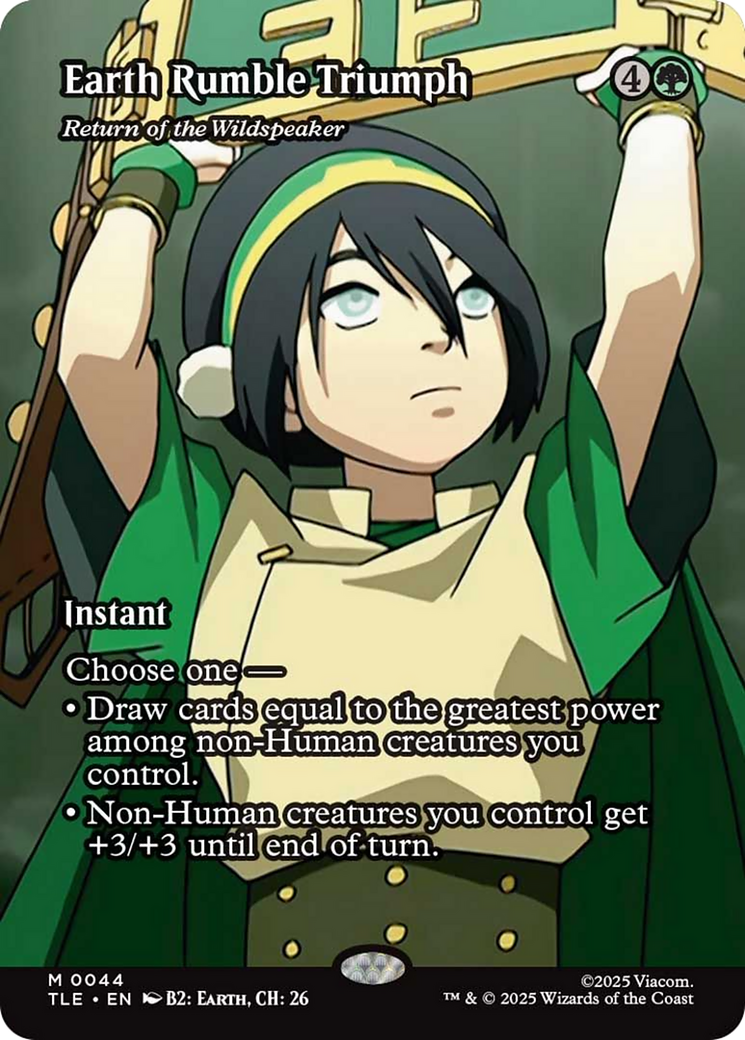 Earth Rumble Triumph - Return of the Wildspeaker (Borderless) [Avatar: The Last Airbender: Eternal-Legal] | Shuffle n Cut Hobbies & Games