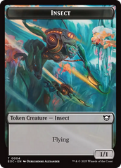 Insect // Beast (0005) Double-Sided Token [Edge of Eternities Commander Tokens] | Shuffle n Cut Hobbies & Games