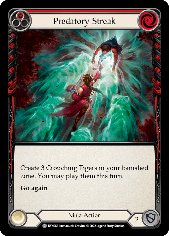 Predatory Streak (Red) [DYN062] (Dynasty) | Shuffle n Cut Hobbies & Games