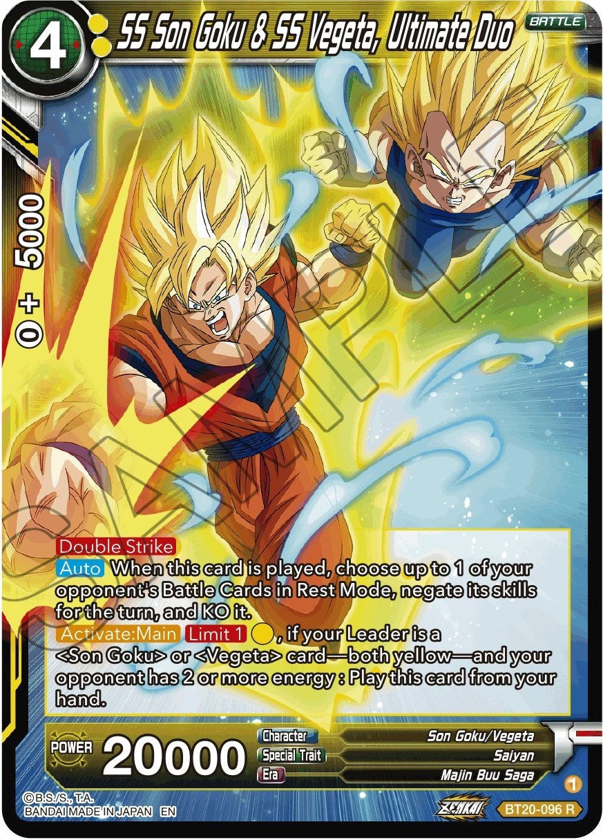 SS Son Goku & SS Vegeta, Ultimate Duo (BT20-096) [Power Absorbed] | Shuffle n Cut Hobbies & Games