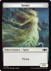 Spirit // Treasure Double-Sided Token [Tarkir: Dragonstorm Commander Tokens] | Shuffle n Cut Hobbies & Games