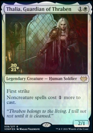 Thalia, Guardian of Thraben [Innistrad: Crimson Vow Prerelease Promos] | Shuffle n Cut Hobbies & Games