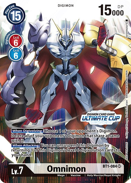 Omnimon [BT1-084] (April Ultimate Cup 2022) [Release Special Booster Promos] | Shuffle n Cut Hobbies & Games