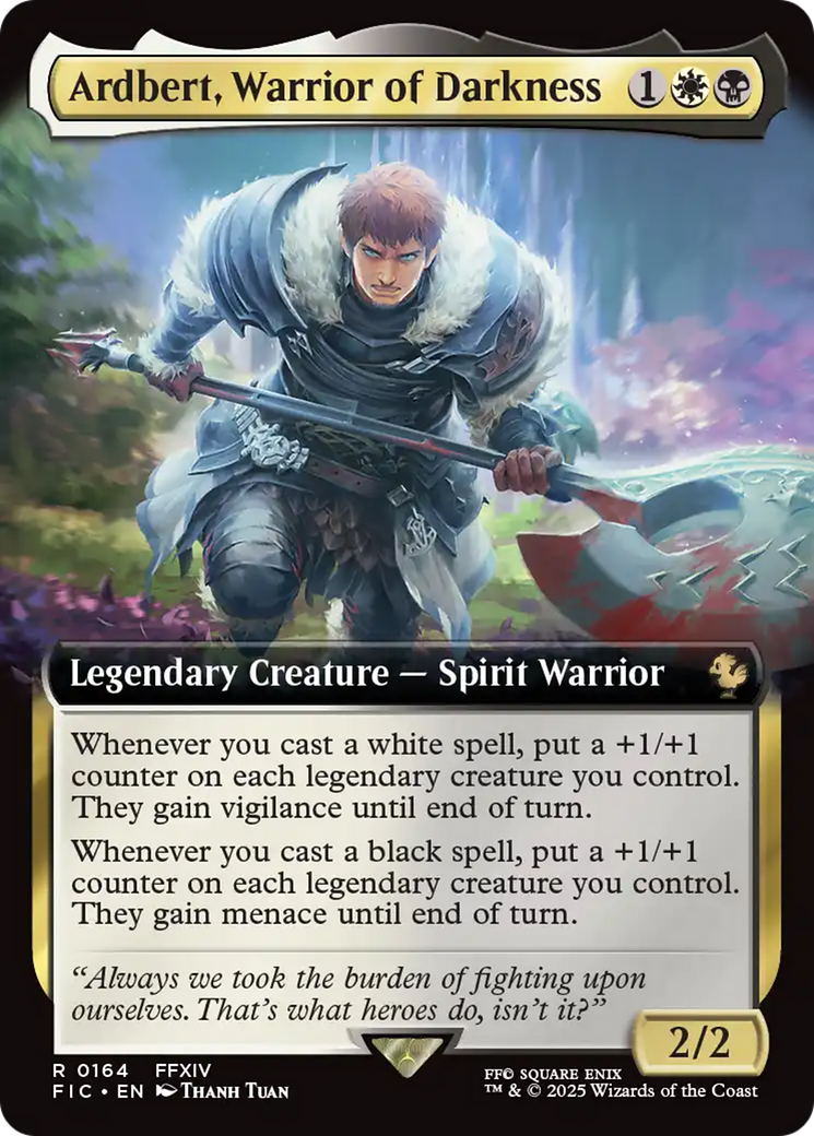 Ardbert, Warrior of Darkness (Extended Art) [FINAL FANTASY Commander] | Shuffle n Cut Hobbies & Games