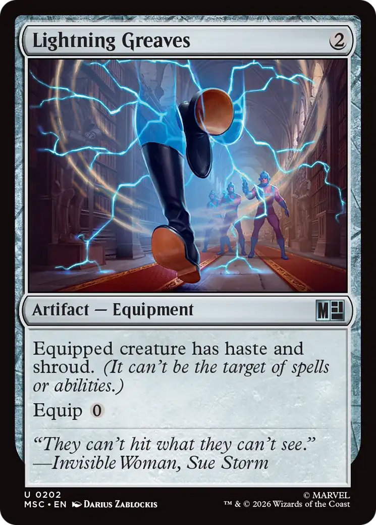 Lightning Greaves (Surge Foil) [Marvel Super Heroes Commander] | Shuffle n Cut Hobbies & Games