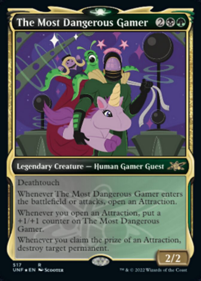 The Most Dangerous Gamer (Showcase) (Galaxy Foil) [Unfinity] | Shuffle n Cut Hobbies & Games