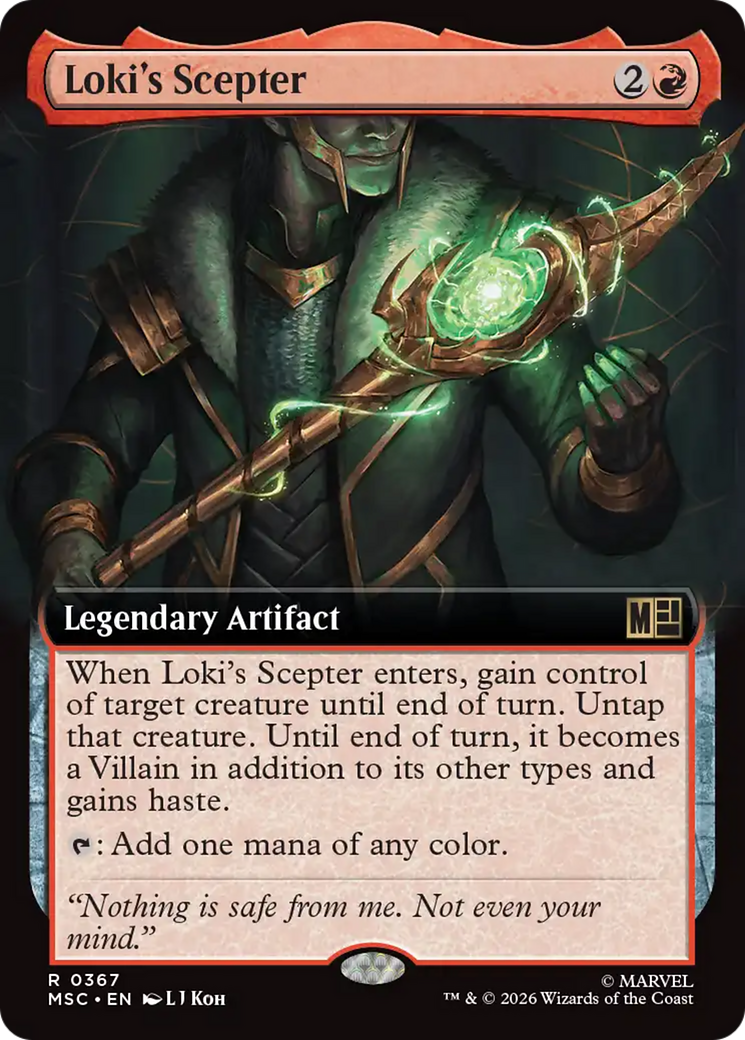 Loki's Scepter (Extended Art) [Marvel Super Heroes Commander] | Shuffle n Cut Hobbies & Games