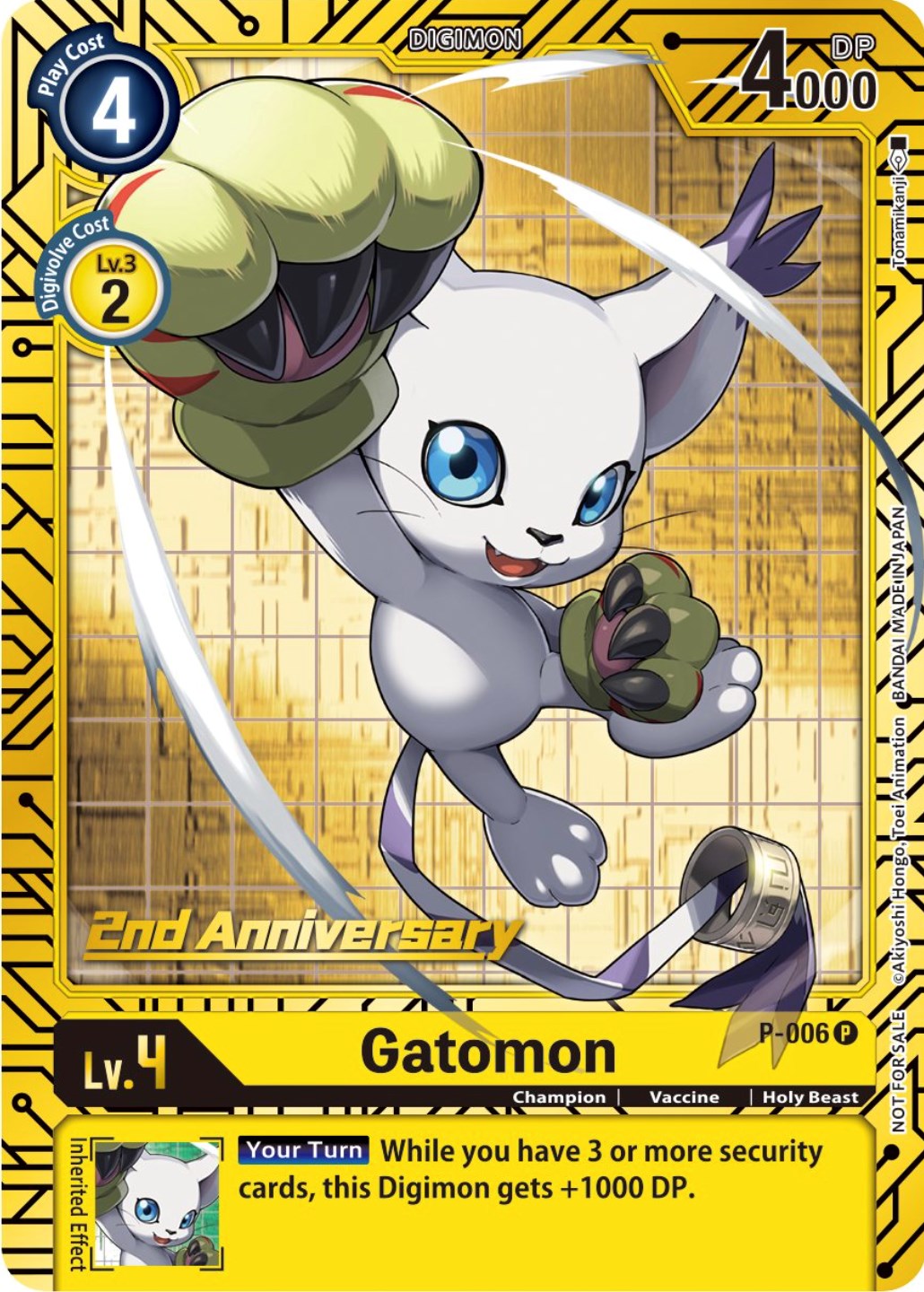 Gatomon [P-006] (2nd Anniversary Card Set) [Promotional Cards] | Shuffle n Cut Hobbies & Games