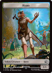 Spirit // Hero (0026) Double-Sided Token (Surge Foil) [FINAL FANTASY Commander Tokens] | Shuffle n Cut Hobbies & Games
