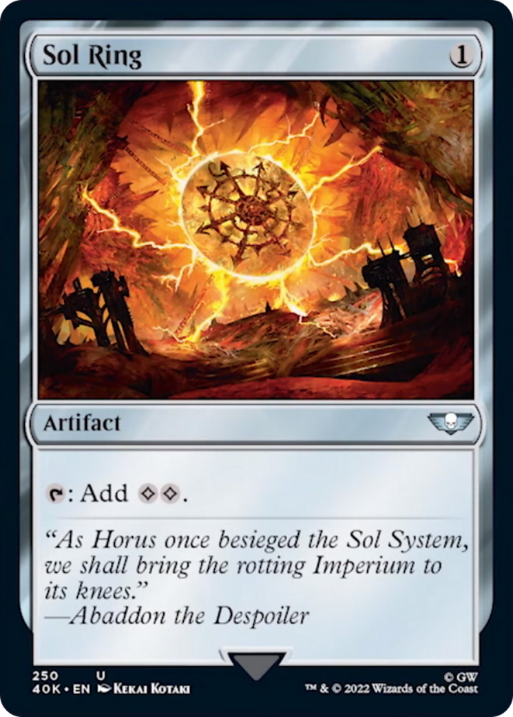 Sol Ring (250) (Surge Foil) [Warhammer 40,000] | Shuffle n Cut Hobbies & Games
