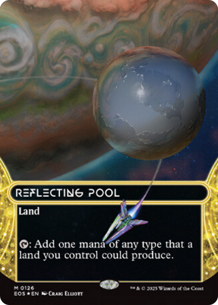 Reflecting Pool (0126) (Borderless) (Galaxy Foil) [Edge of Eternities: Stellar Sights] | Shuffle n Cut Hobbies & Games