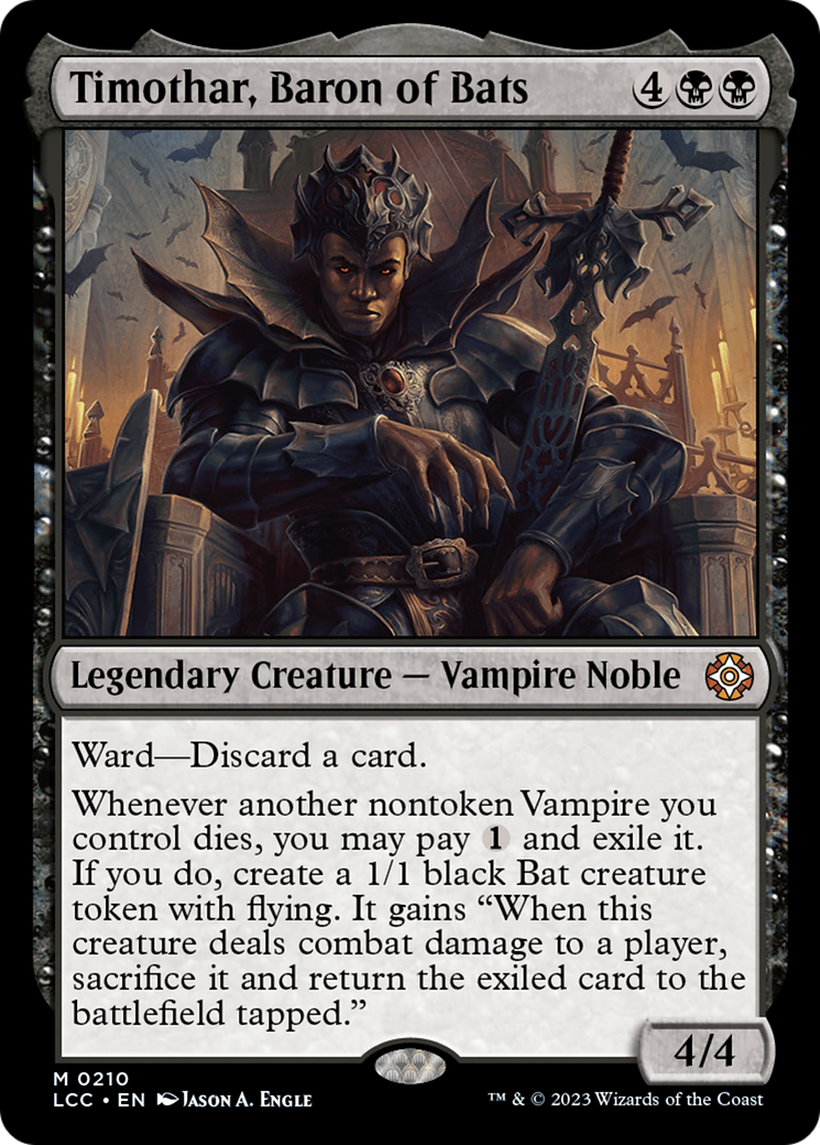 Timothar, Baron of Bats [The Lost Caverns of Ixalan Commander] | Shuffle n Cut Hobbies & Games