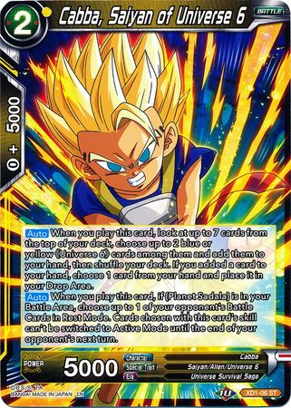 Cabba, Saiyan of Universe 6 (XD1-06) [Assault of the Saiyans] | Shuffle n Cut Hobbies & Games