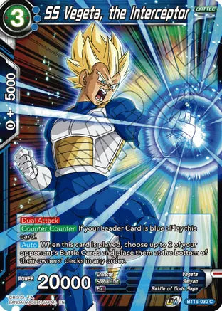 SS Vegeta, the Interceptor (BT16-030) [Realm of the Gods] | Shuffle n Cut Hobbies & Games