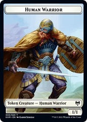 Human Warrior // Cat Double-Sided Token [Kaldheim Tokens] | Shuffle n Cut Hobbies & Games