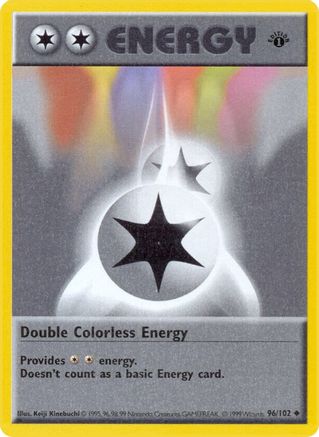 Double Colorless Energy (96/102) (Shadowless) [Base Set 1st Edition] | Shuffle n Cut Hobbies & Games