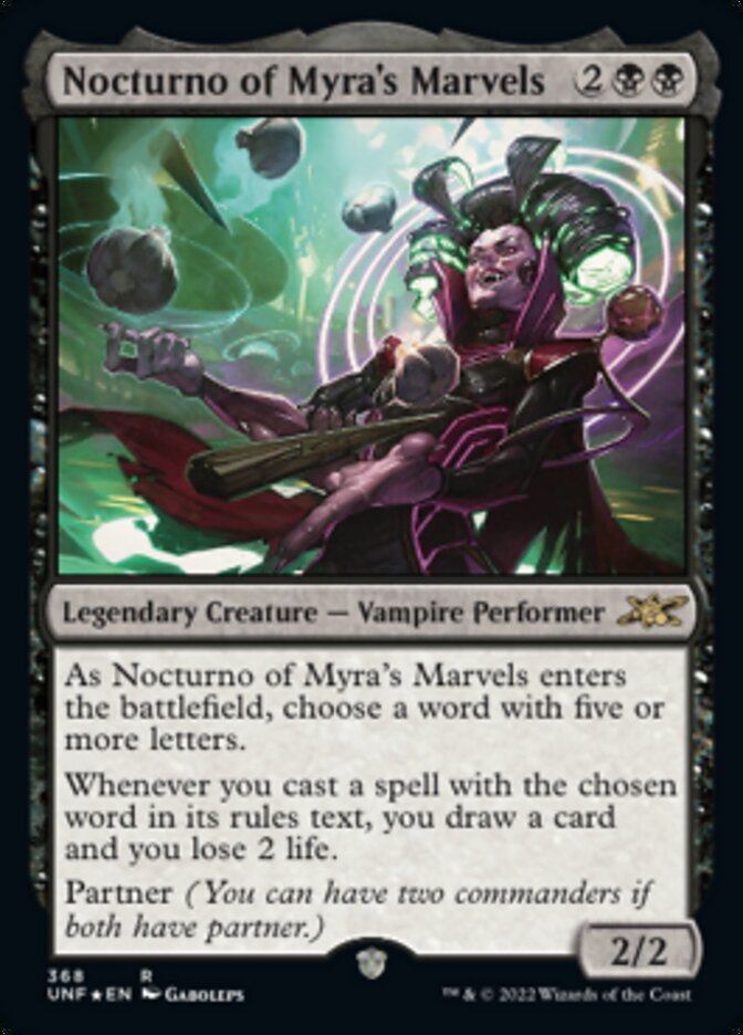 Nocturno of Myra's Marvels (Galaxy Foil) [Unfinity] | Shuffle n Cut Hobbies & Games