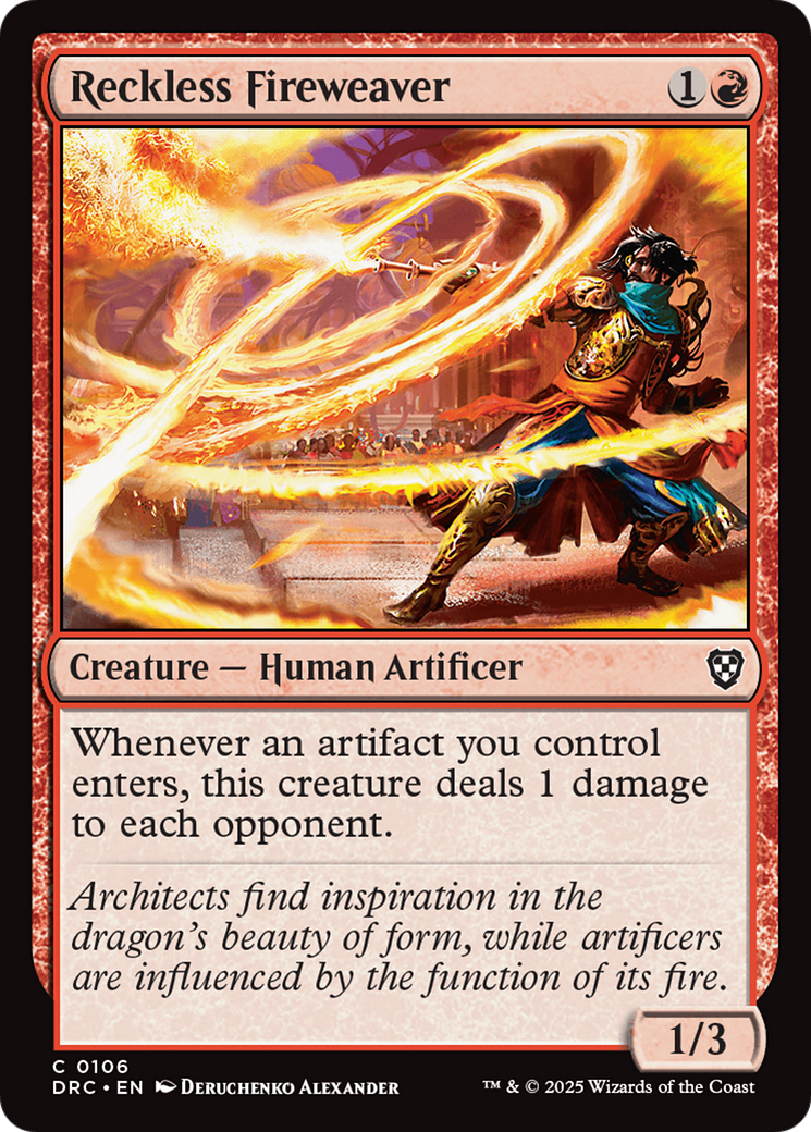 Reckless Fireweaver [Aetherdrift Commander] | Shuffle n Cut Hobbies & Games