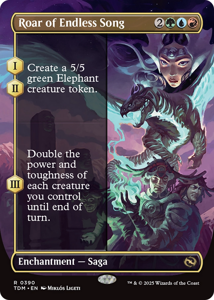 Roar of Endless Song (Borderless) [Tarkir: Dragonstorm] | Shuffle n Cut Hobbies & Games