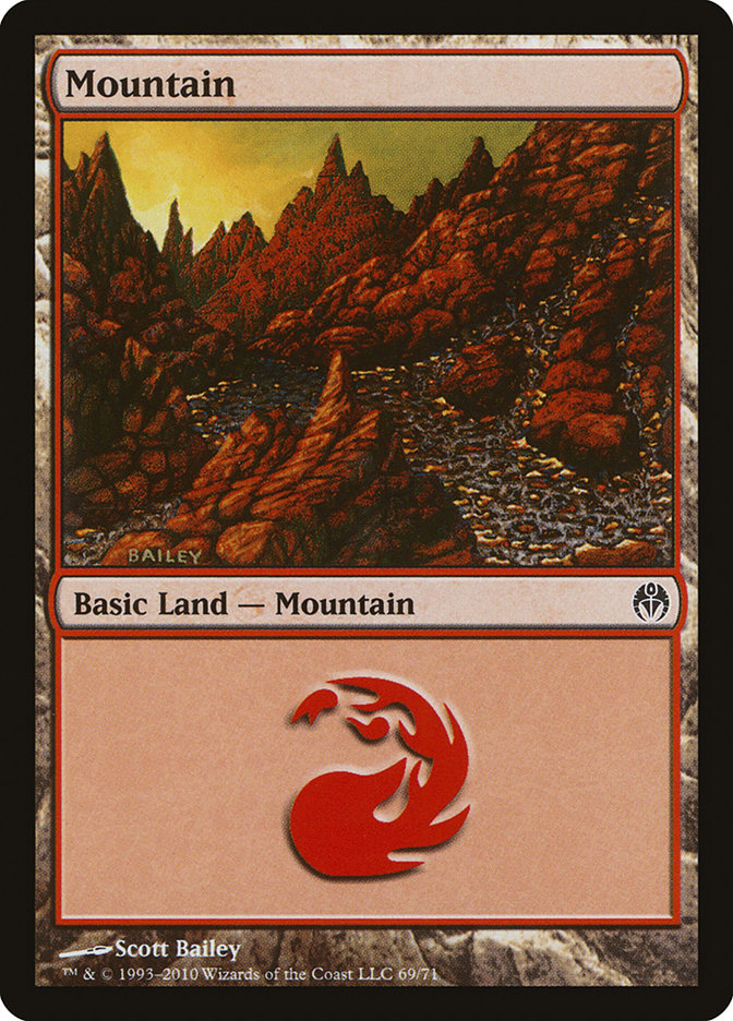 Mountain (69) [Duel Decks: Phyrexia vs. the Coalition] | Shuffle n Cut Hobbies & Games
