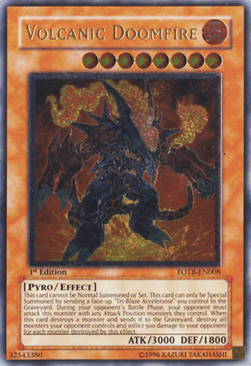Volcanic Doomfire [FOTB-EN008] Ultimate Rare | Shuffle n Cut Hobbies & Games