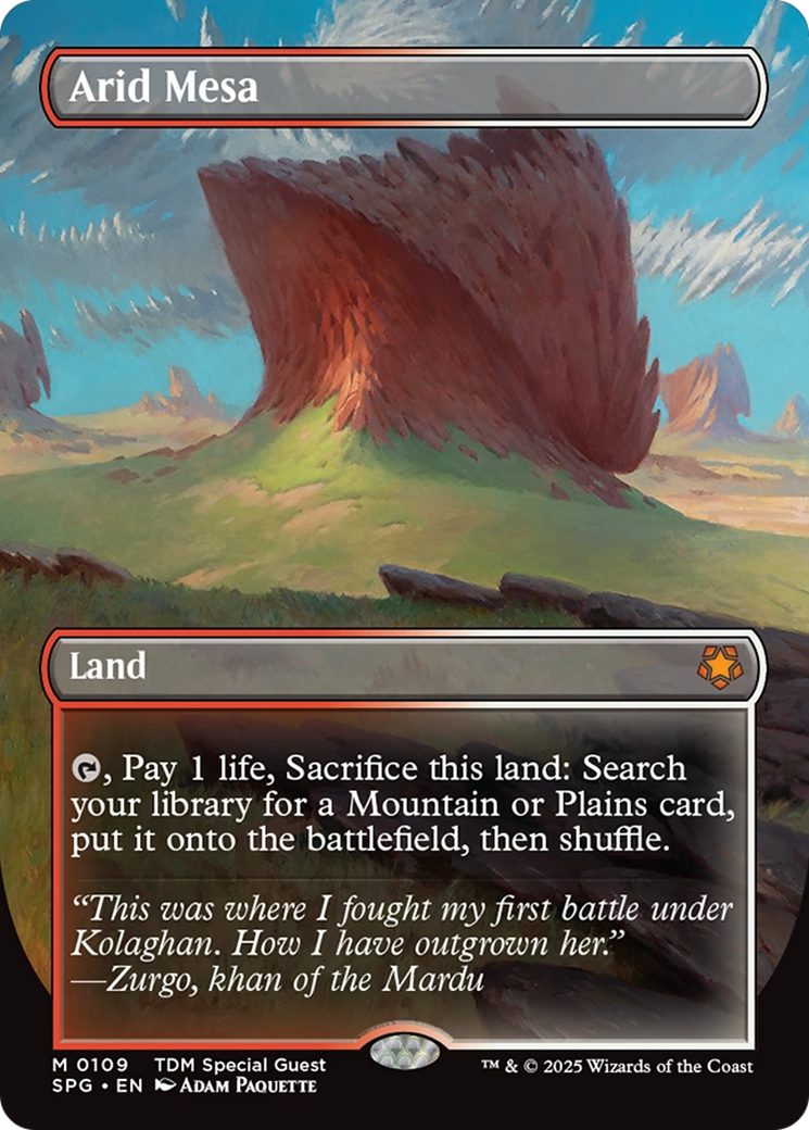 Arid Mesa (Borderless) [Tarkir: Dragonstorm Special Guests] | Shuffle n Cut Hobbies & Games