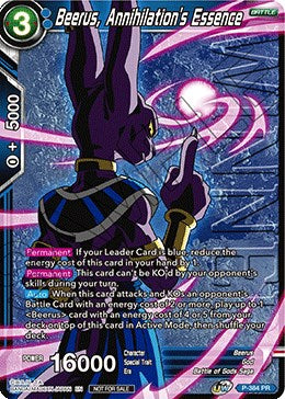 Beerus, Annihilation's Essence (Tournament Pack Vol. 8) (Winner) (P-384) [Tournament Promotion Cards] | Shuffle n Cut Hobbies & Games