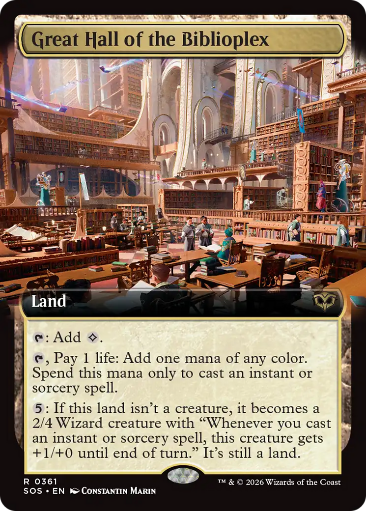 Great Hall of the Biblioplex (Extended Art) [Secrets of Strixhaven] | Shuffle n Cut Hobbies & Games