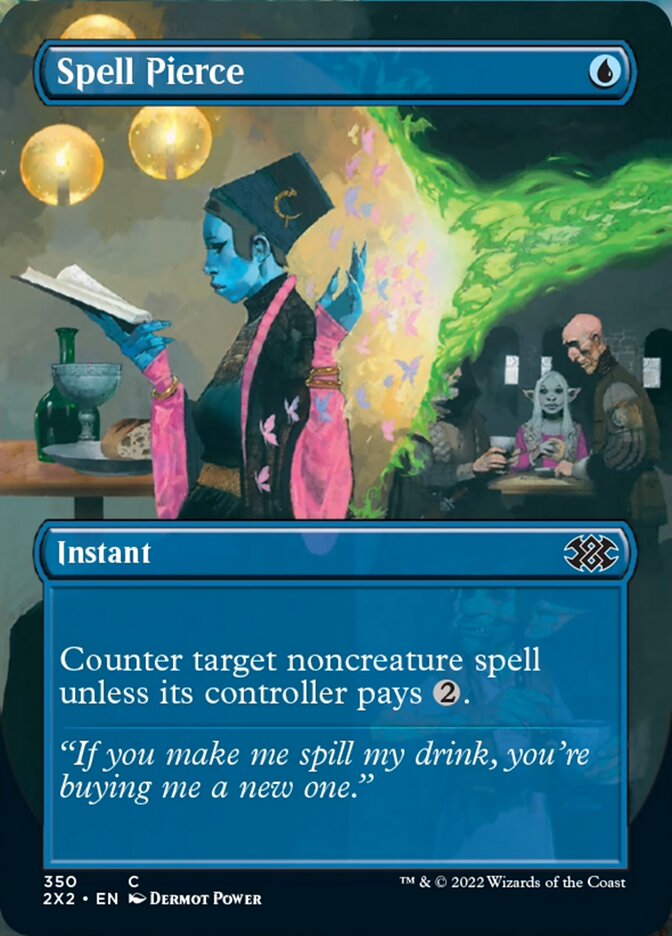 Spell Pierce (Borderless Alternate Art) [Double Masters 2022] | Shuffle n Cut Hobbies & Games