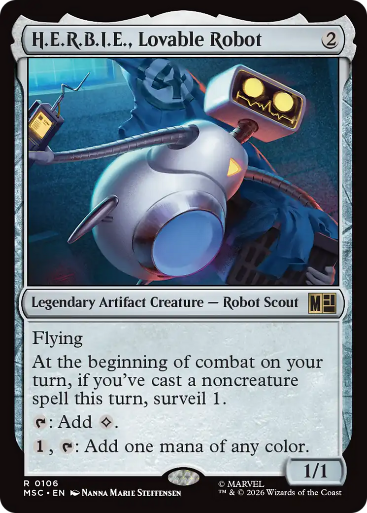 H.E.R.B.I.E., Lovable Robot [Marvel Super Heroes Commander] | Shuffle n Cut Hobbies & Games