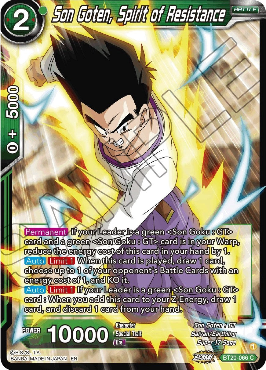 Son Goten, Spirit of Resistance (BT20-066) [Power Absorbed] | Shuffle n Cut Hobbies & Games