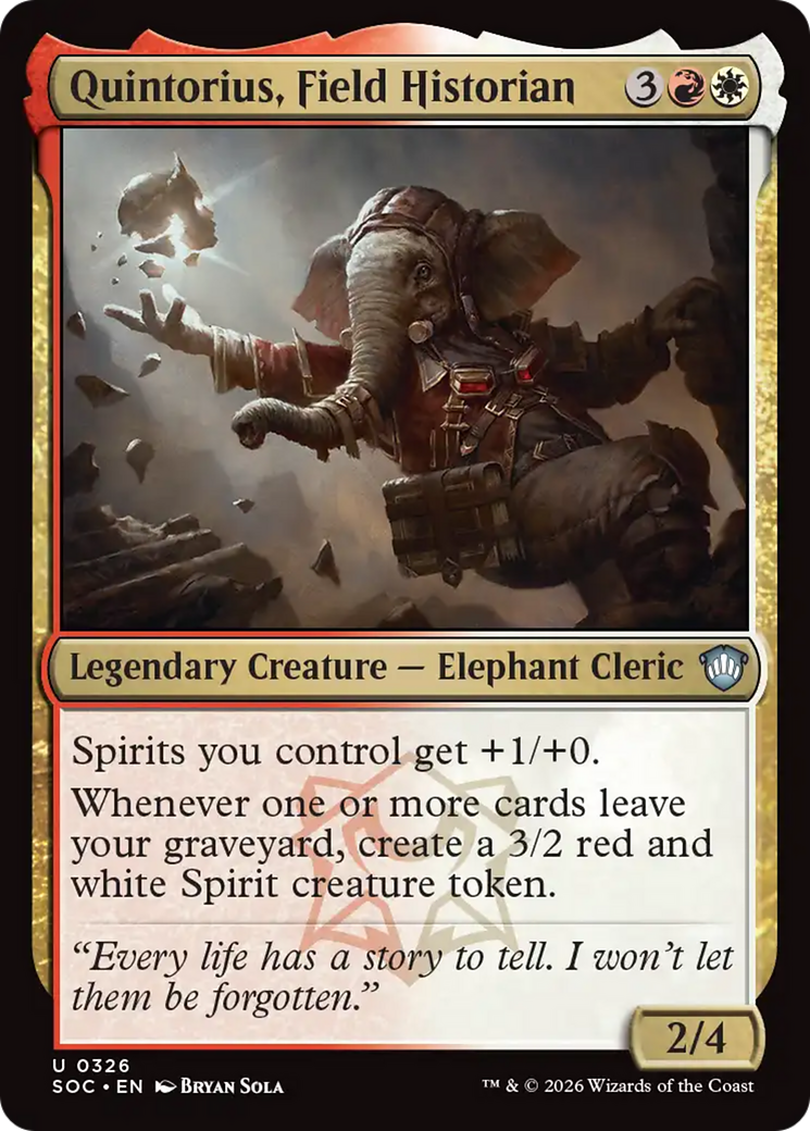 Quintorius, Field Historian [Secrets of Strixhaven Commander] | Shuffle n Cut Hobbies & Games