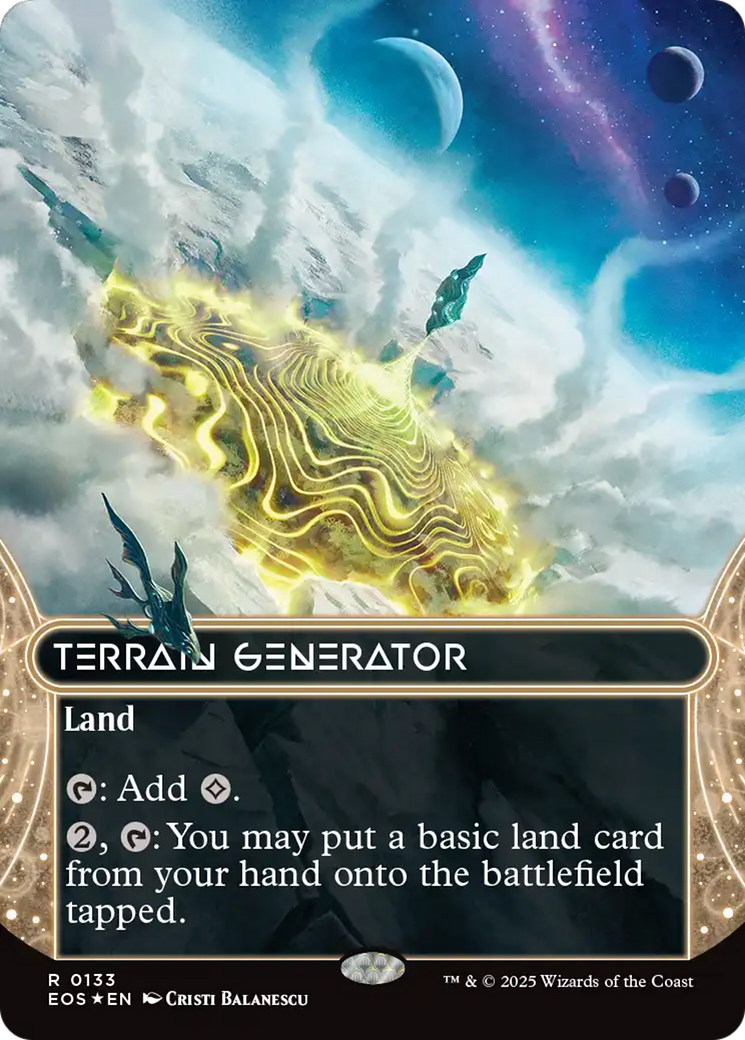 Terrain Generator (0133) (Borderless) (Galaxy Foil) [Edge of Eternities: Stellar Sights] | Shuffle n Cut Hobbies & Games