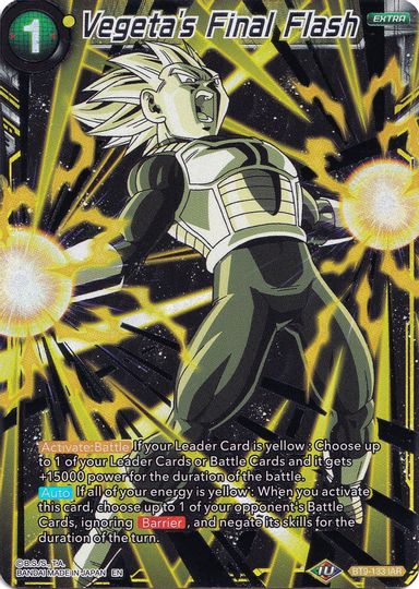 Vegeta's Final Flash (Collector's Selection Vol. 1) (BT9-133) [Promotion Cards] | Shuffle n Cut Hobbies & Games