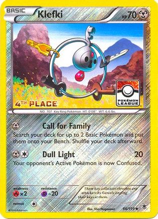 Klefki (66/119) (League Promo 4th Place) [XY: Phantom Forces] | Shuffle n Cut Hobbies & Games