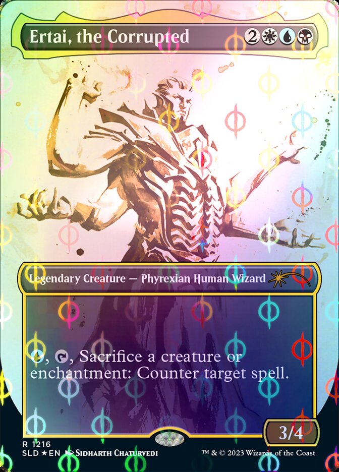 Ertai, the Corrupted (Borderless Ichor Step-and-Compleat Foil) [Secret Lair Drop Series] | Shuffle n Cut Hobbies & Games