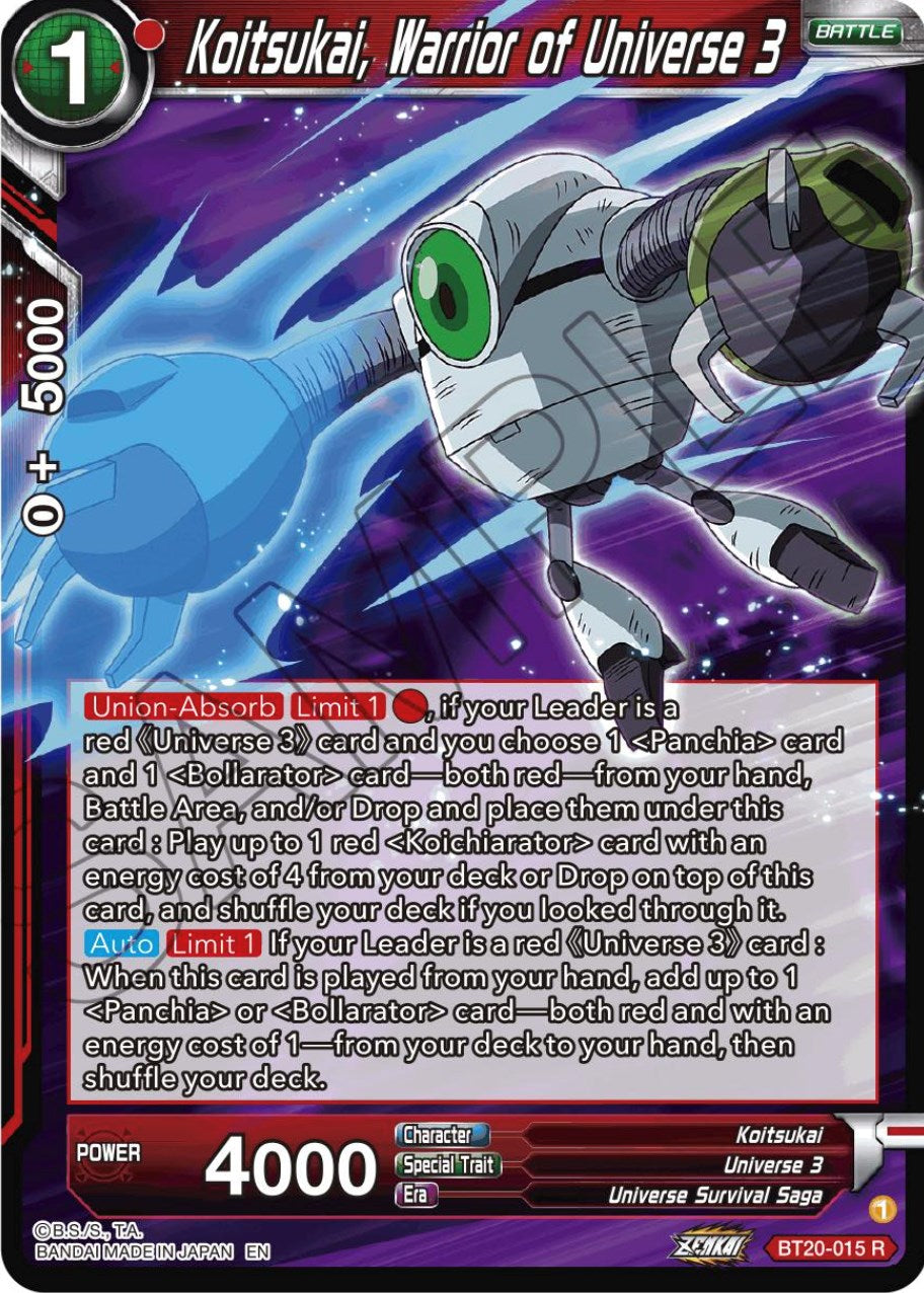 Koitsukai, Warrior of Universe 3 (BT20-015) [Power Absorbed] | Shuffle n Cut Hobbies & Games